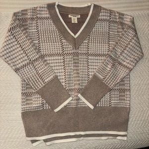 Christian Siriano plaid sweater